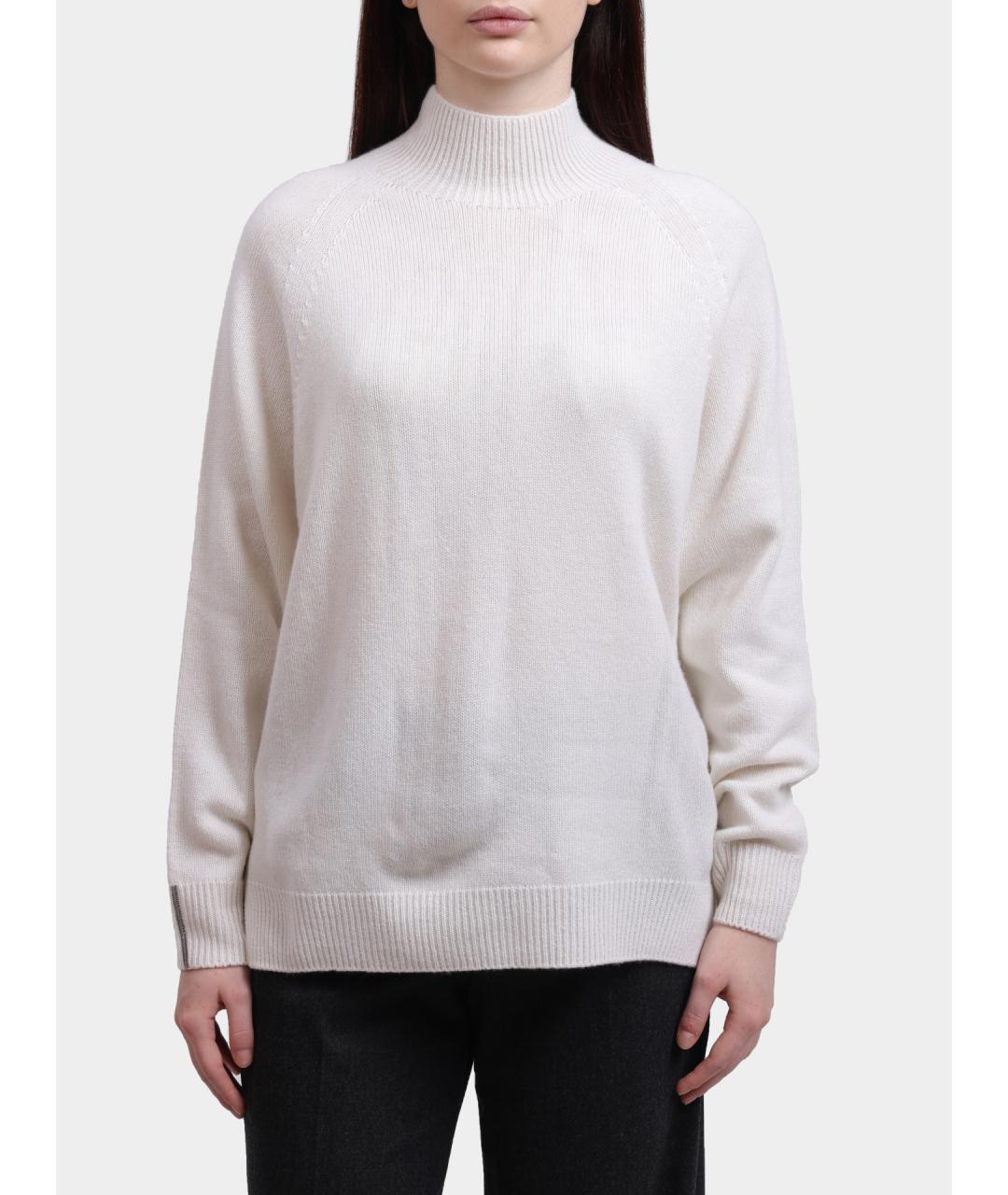 PESERICO Белый шерстяной джемпер / свитер, фото 4