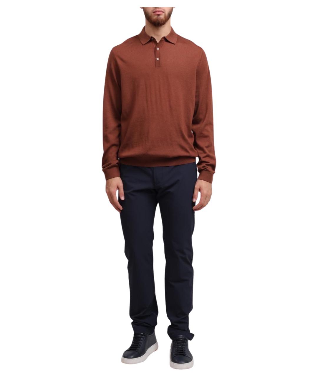 HUGO BOSS Коричневый шерстяной джемпер / свитер, фото 1