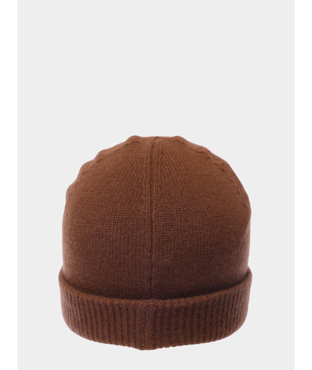 EMPORIO ARMANI Коричневая кашемировая шапка, фото 5