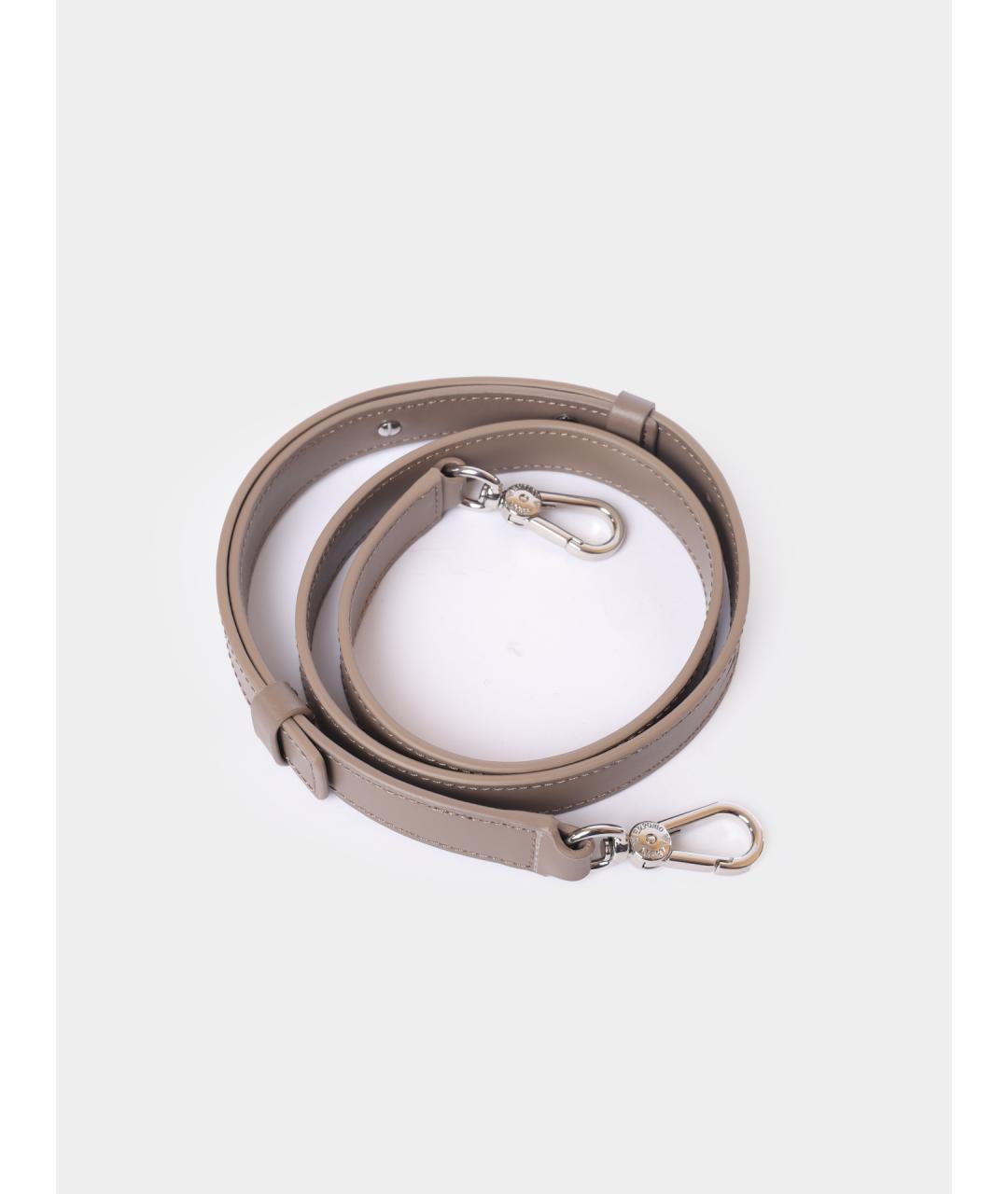 EMPORIO ARMANI Бежевая кожаная сумка через плечо, фото 5