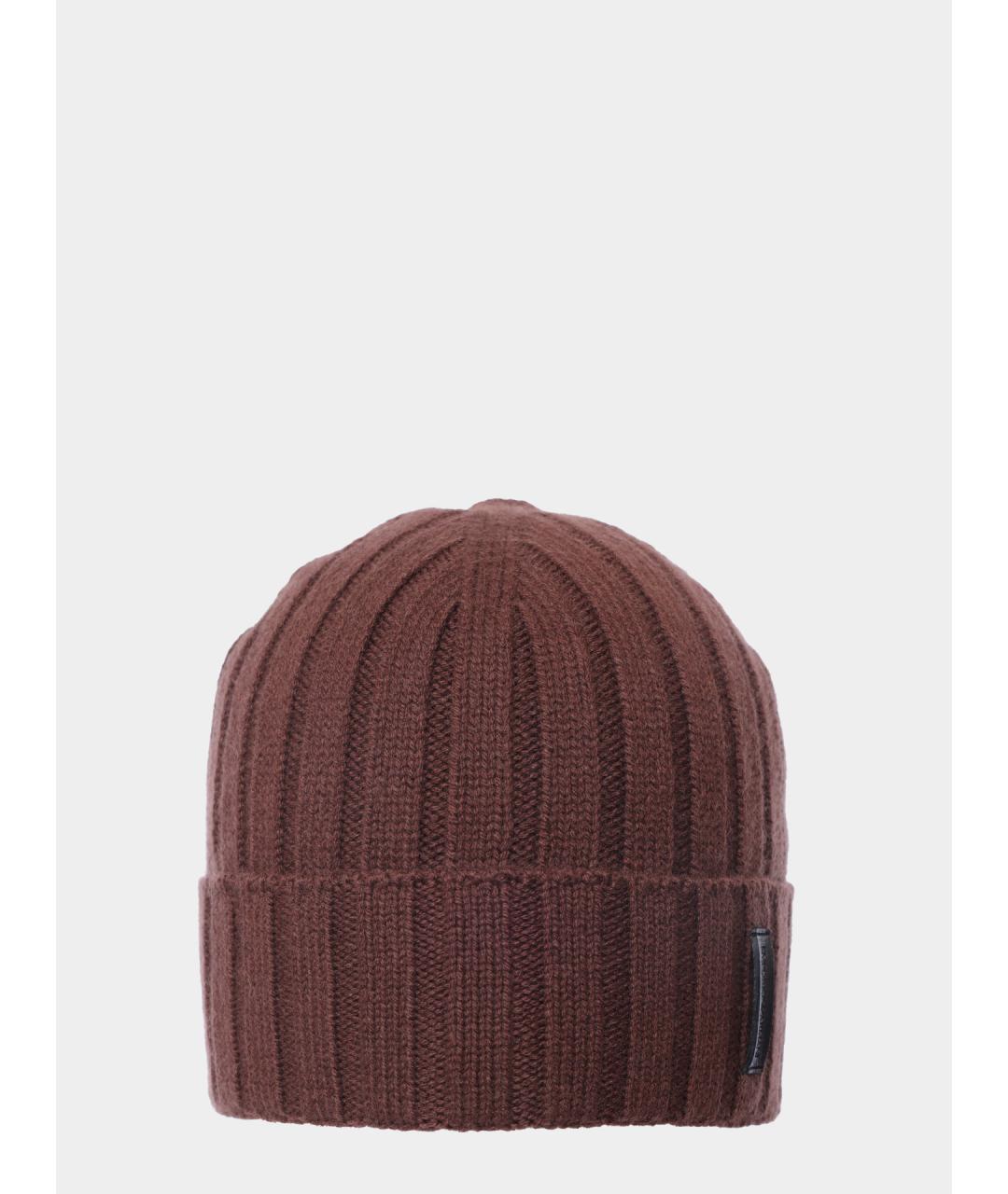 EMPORIO ARMANI Коричневая шерстяная шапка, фото 3
