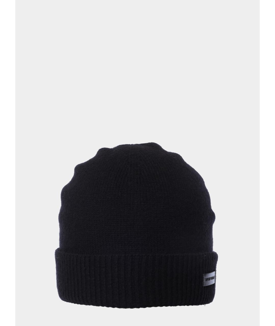 EMPORIO ARMANI Черная кашемировая шапка, фото 3