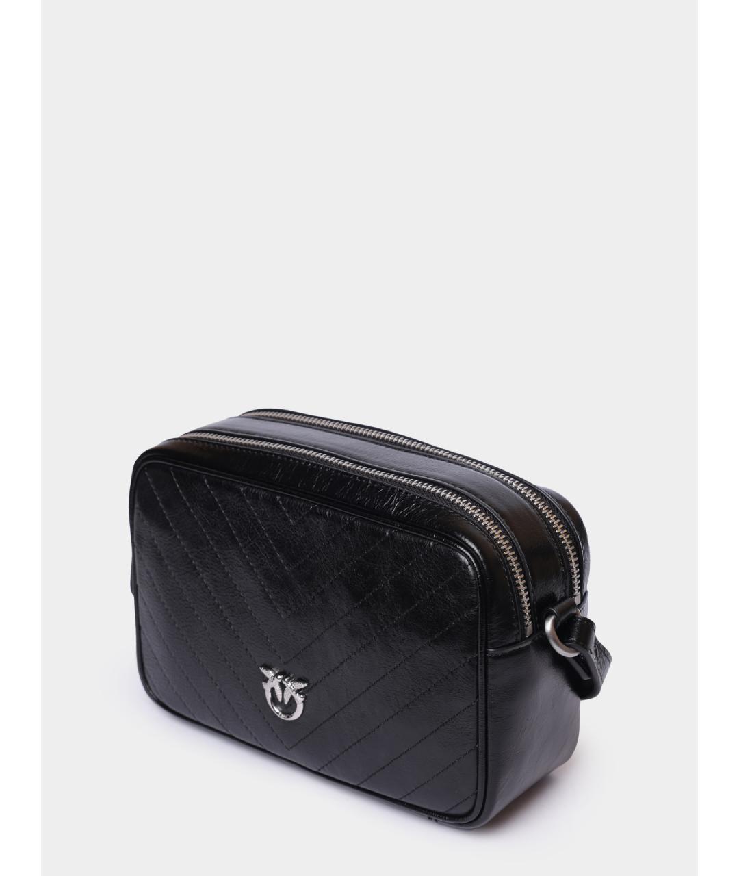 PINKO Черная кожаная сумка через плечо, фото 2