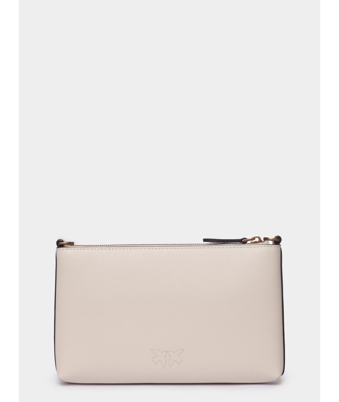 PINKO Белая кожаная сумка через плечо, фото 5