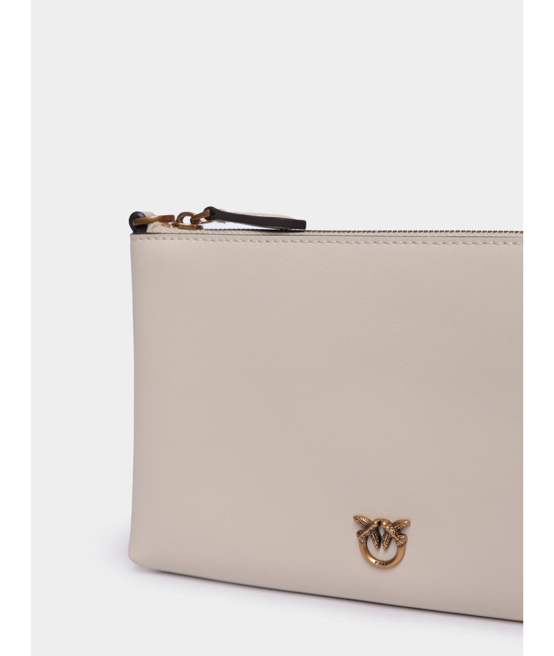 PINKO Белая кожаная сумка через плечо, фото 4