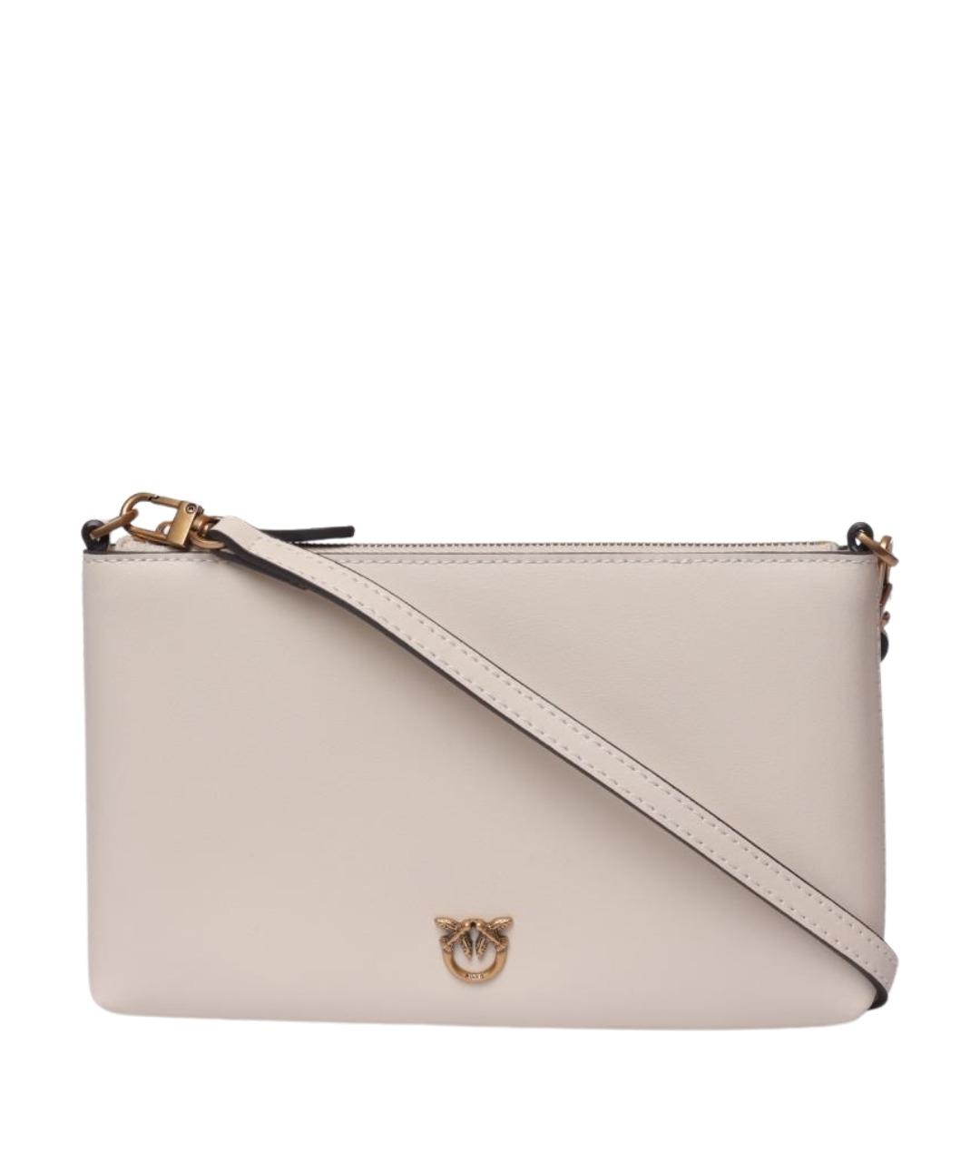 PINKO Белая кожаная сумка через плечо, фото 1