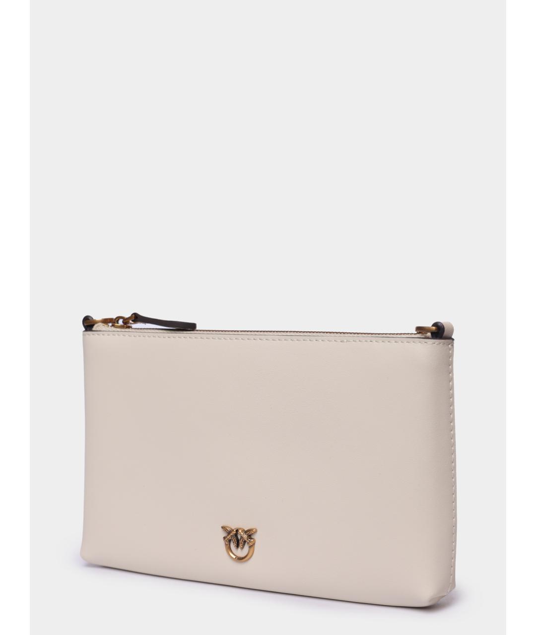 PINKO Белая кожаная сумка через плечо, фото 3