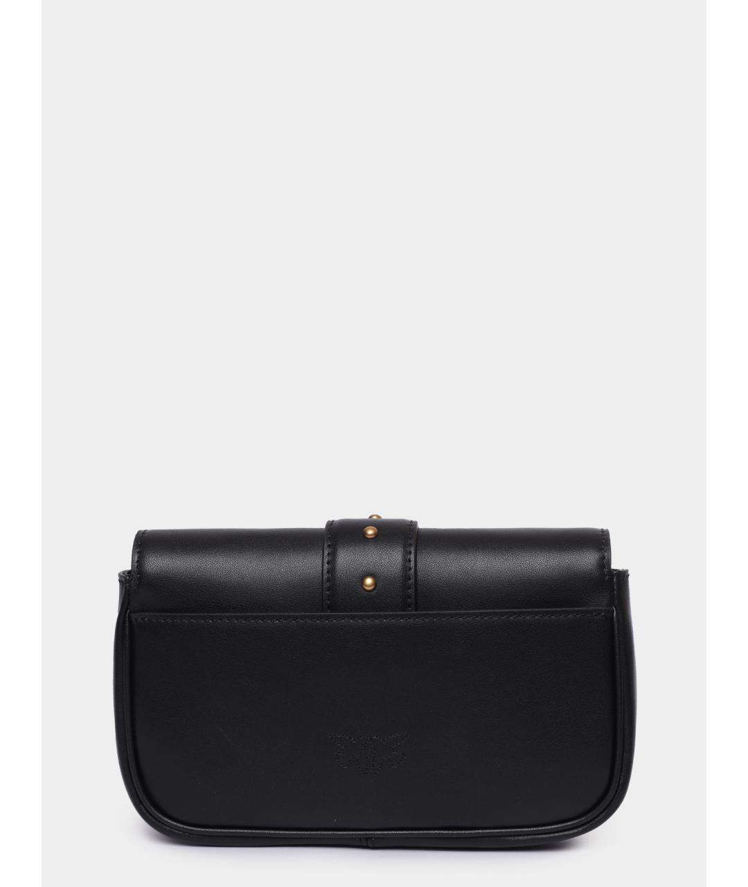 PINKO Черная кожаная сумка через плечо, фото 5