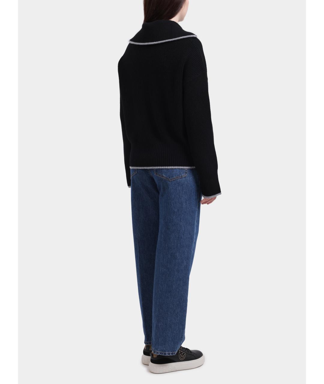 PINKO Черный шерстяной джемпер / свитер, фото 5