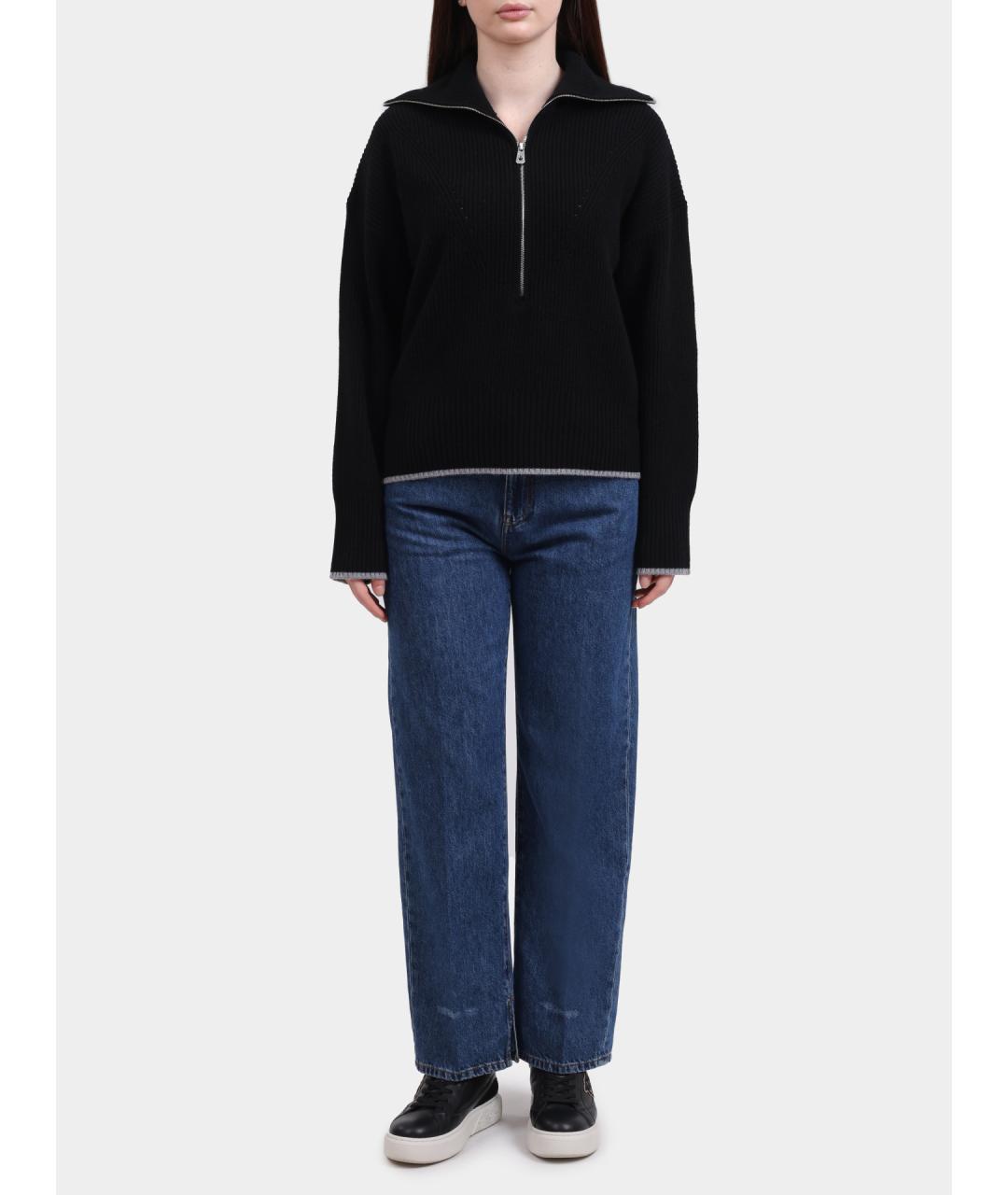 PINKO Черный шерстяной джемпер / свитер, фото 2