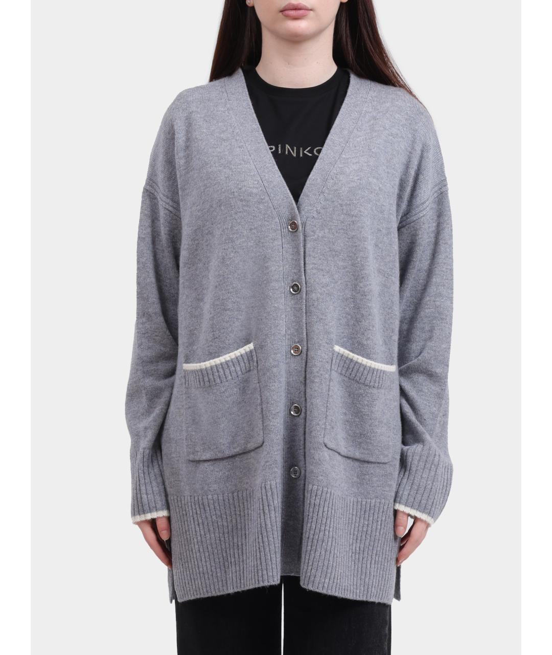 PINKO Серый кардиган, фото 6