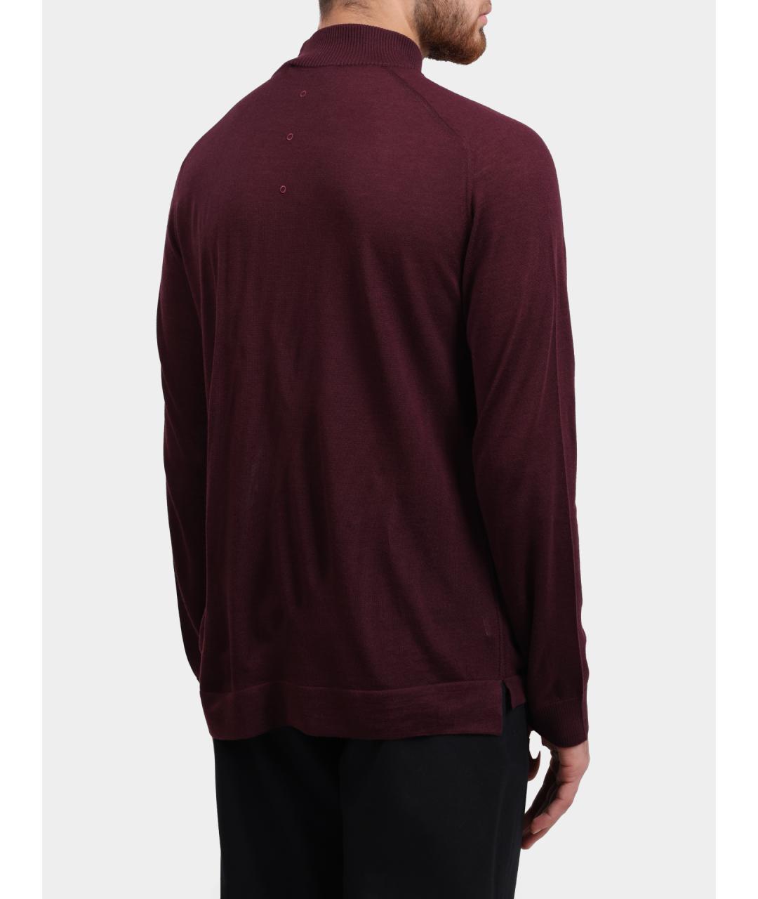 PREMIATA Бордовый шерстяной джемпер / свитер, фото 4