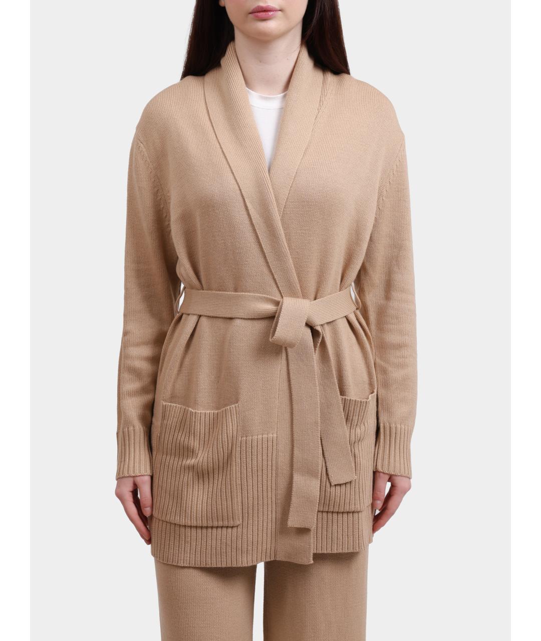 ARMANI EXCHANGE Бежевый шерстяной кардиган, фото 5