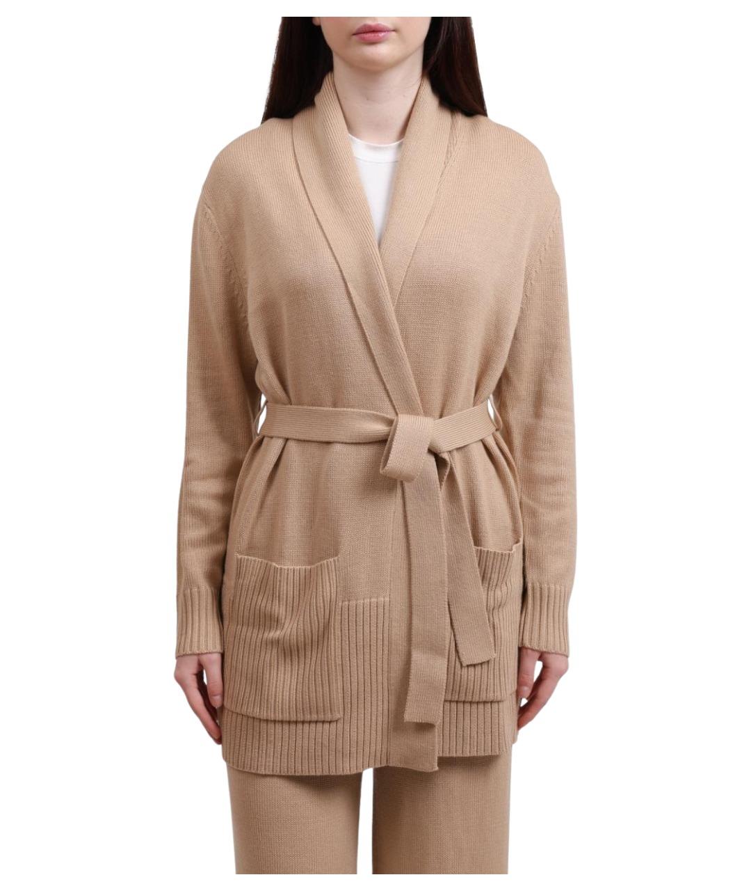 ARMANI EXCHANGE Бежевый шерстяной кардиган, фото 1