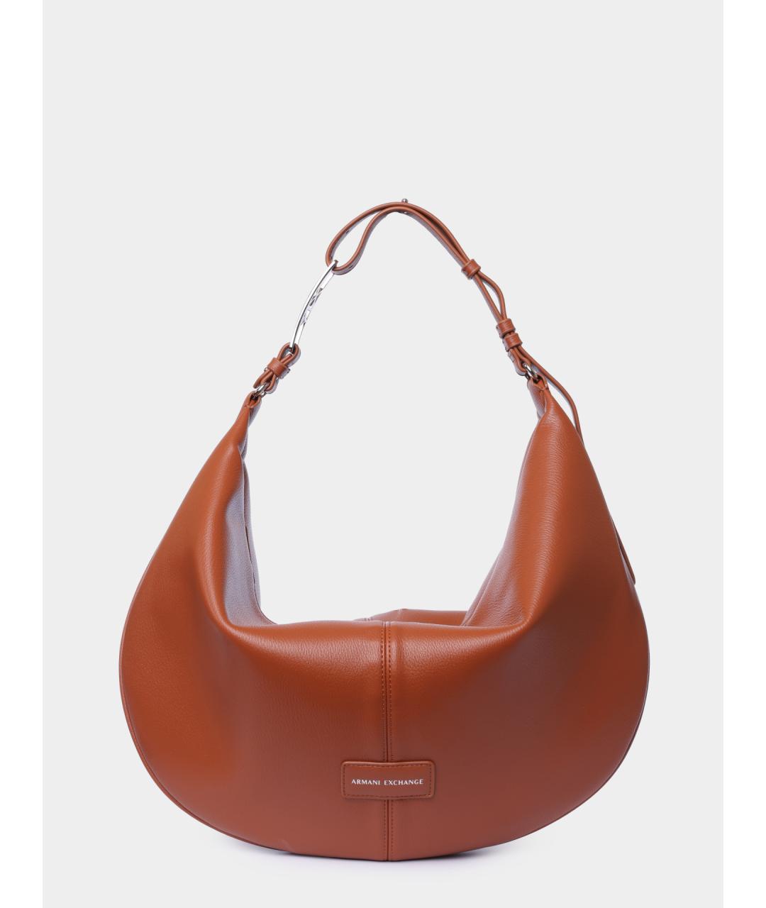 ARMANI EXCHANGE Коричневая сумка через плечо из искусственной кожи, фото 5