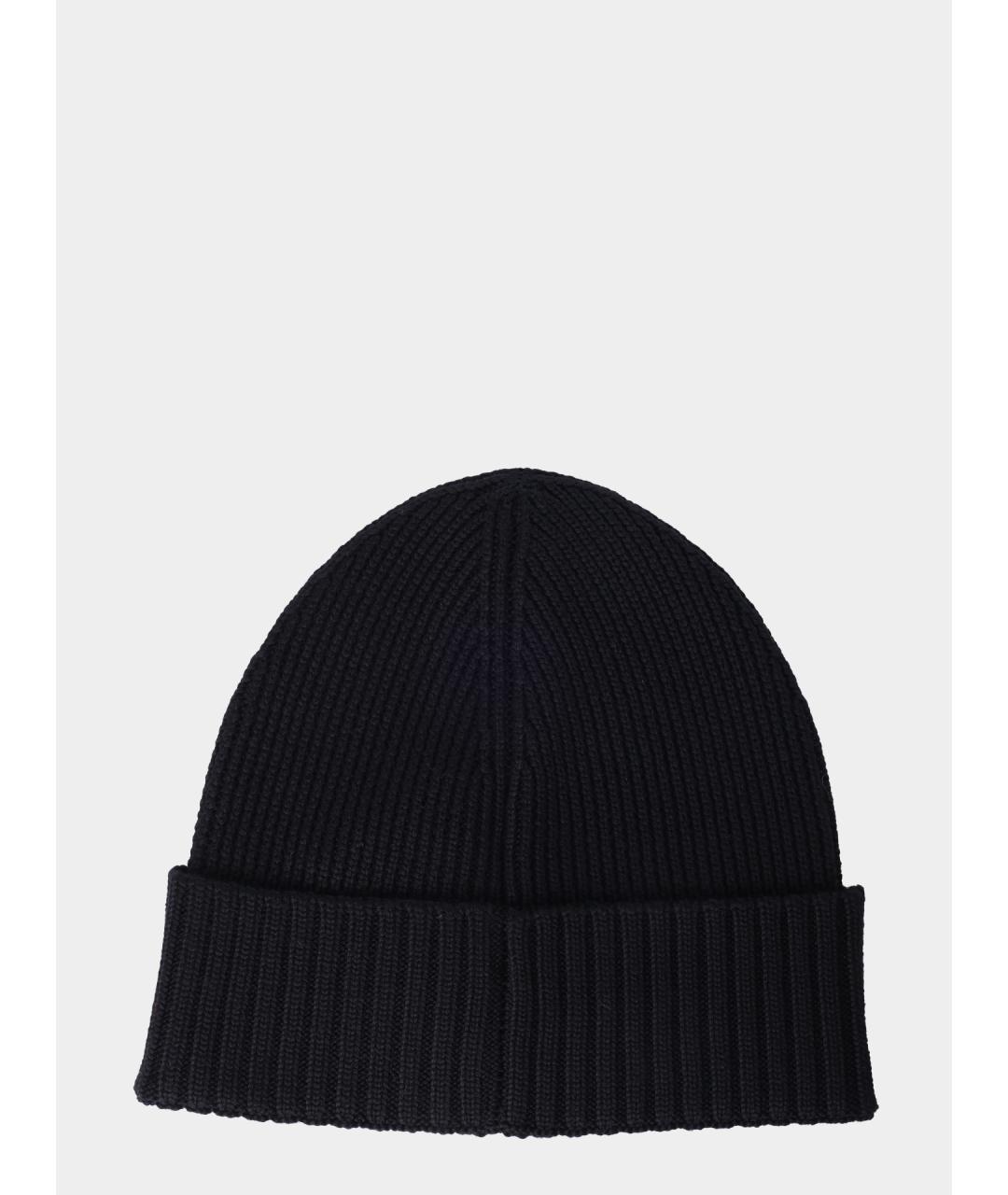 HUGO BOSS Черная шерстяная шапка, фото 4