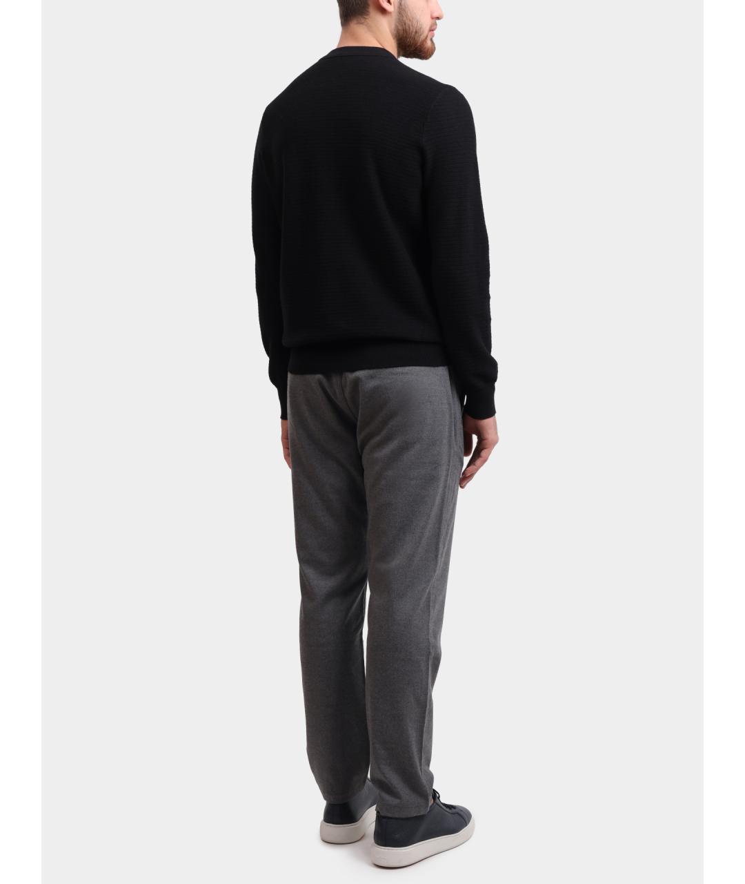 HUGO BOSS Черный хлопковый джемпер / свитер, фото 5