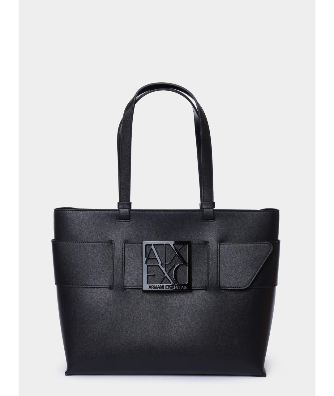 ARMANI EXCHANGE Черная сумка тоут, фото 5