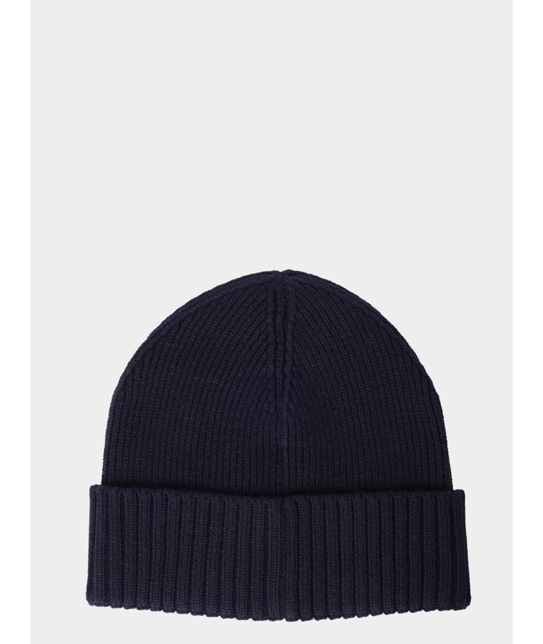 HUGO BOSS Темно-синяя шерстяная шапка, фото 4
