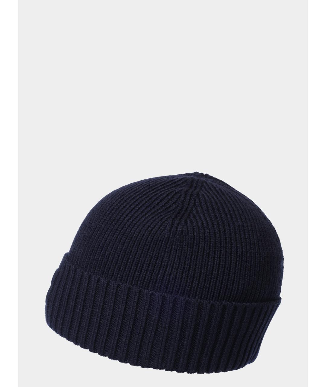 HUGO BOSS Темно-синяя шерстяная шапка, фото 2