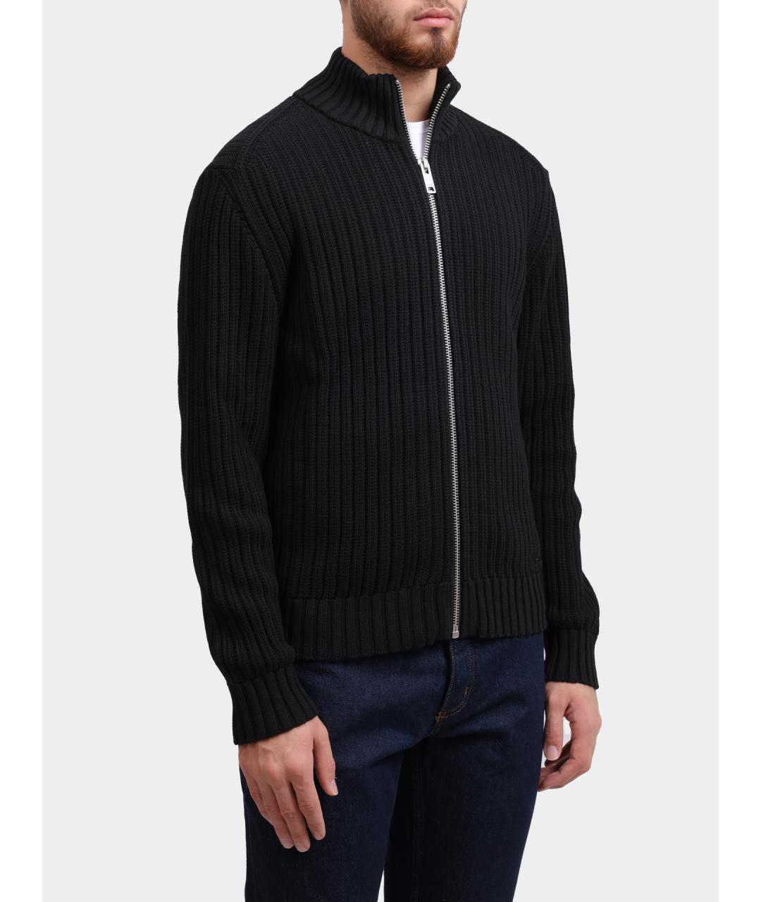 HUGO Черный хлопковый джемпер / свитер, фото 4