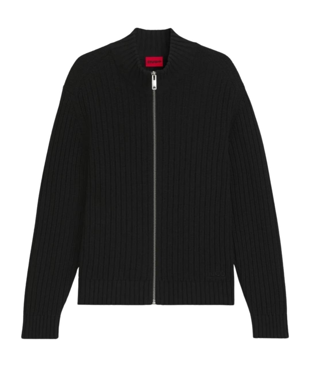 HUGO Черный хлопковый джемпер / свитер, фото 1