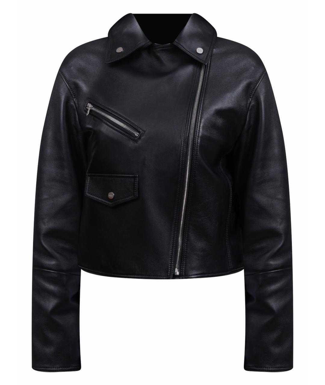 HUGO Черная кожаная куртка, фото 1