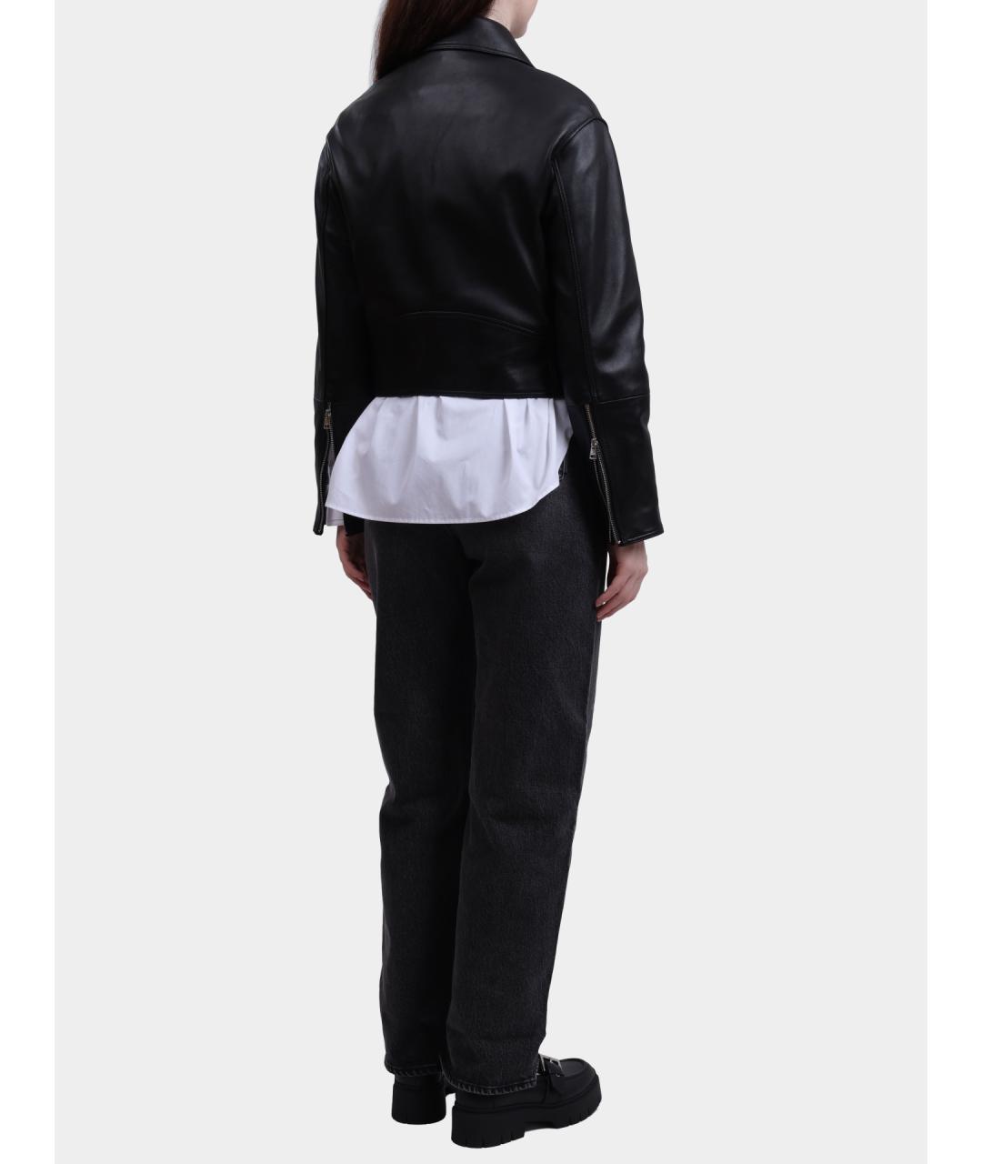 HUGO Черная кожаная куртка, фото 4