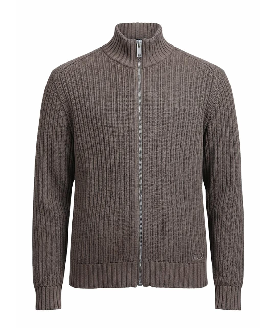 HUGO Бежевый хлопковый кардиган, фото 1