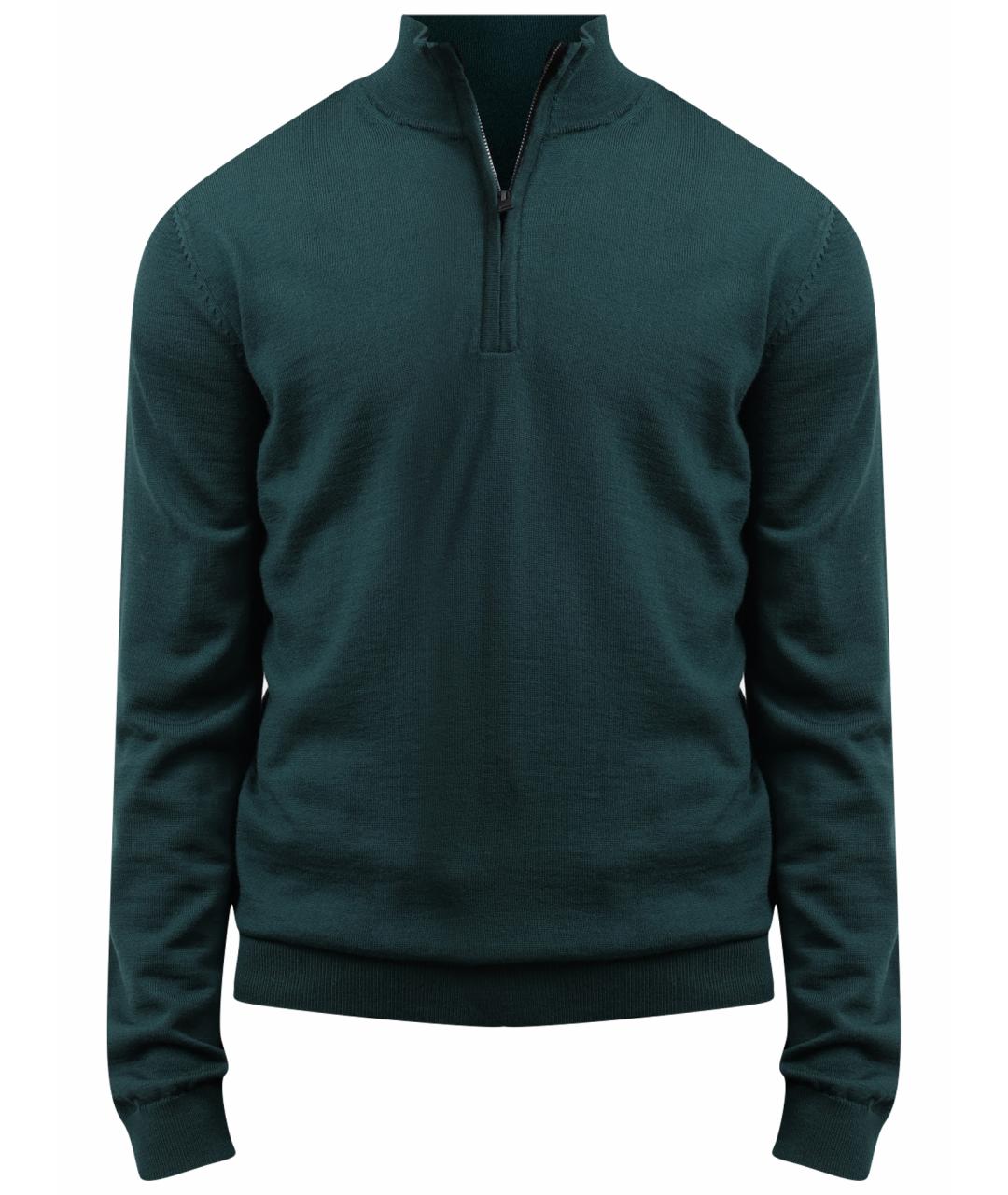 HUGO Зеленый шерстяной джемпер / свитер, фото 1