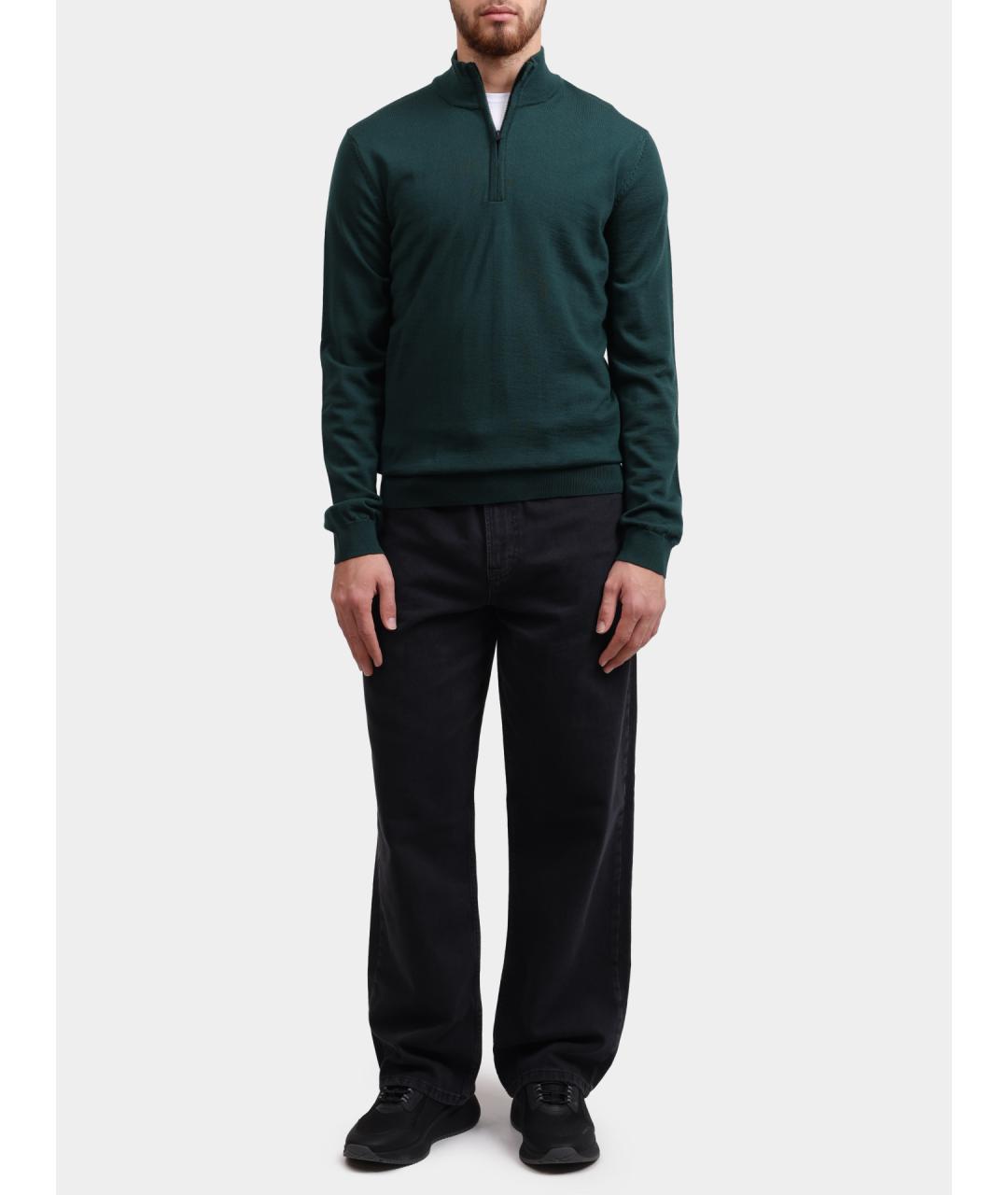 HUGO Зеленый шерстяной джемпер / свитер, фото 2