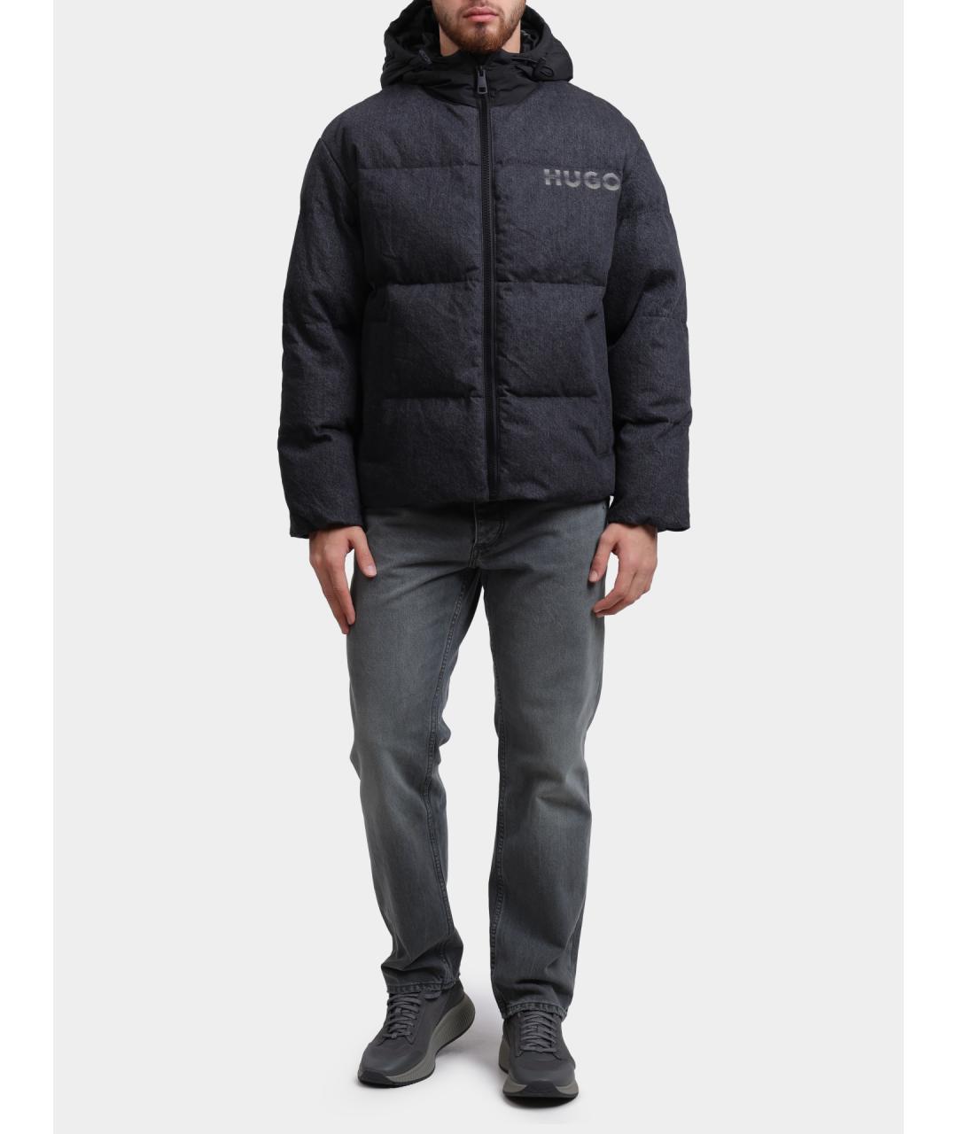 HUGO Черная куртка, фото 2
