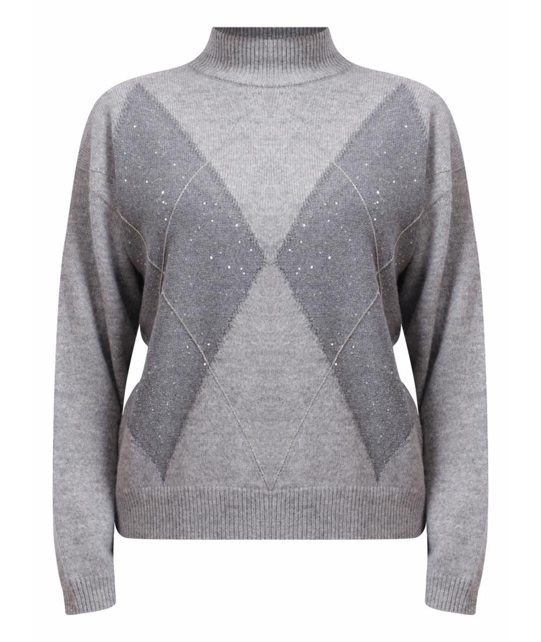 PESERICO Серый шерстяной джемпер / свитер, фото 1