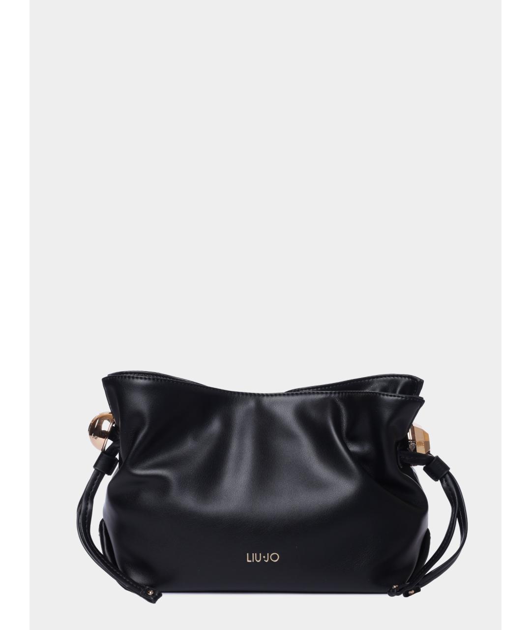 LIU JO Черная сумка через плечо из искусственной кожи, фото 7