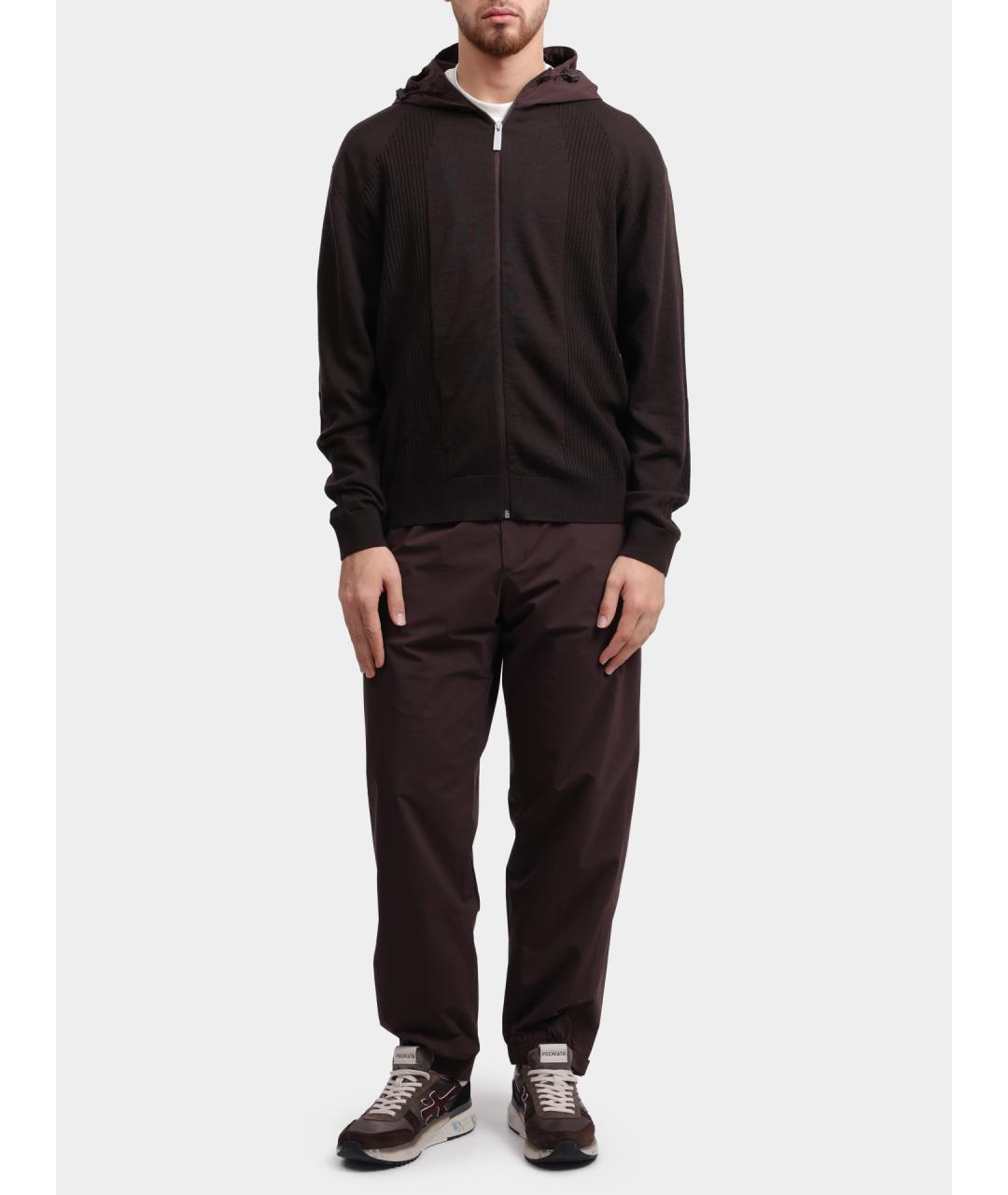 HERNO Коричневый шерстяной кардиган, фото 2