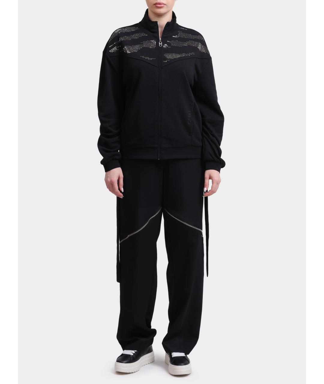 LIU JO Черный хлопковый джемпер / свитер, фото 2