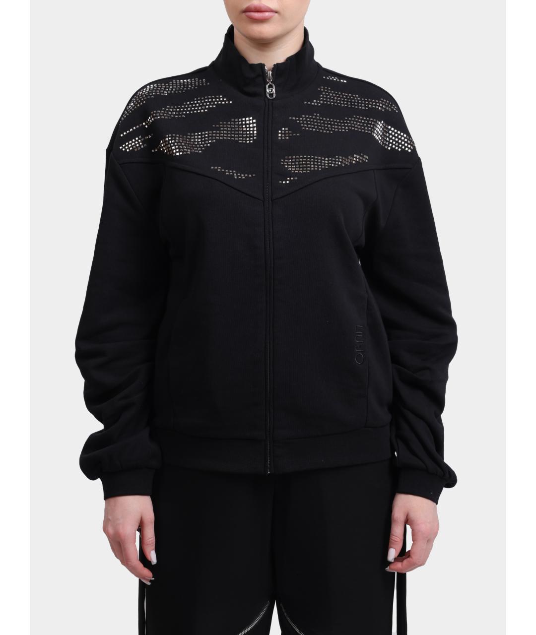 LIU JO Черный хлопковый джемпер / свитер, фото 5