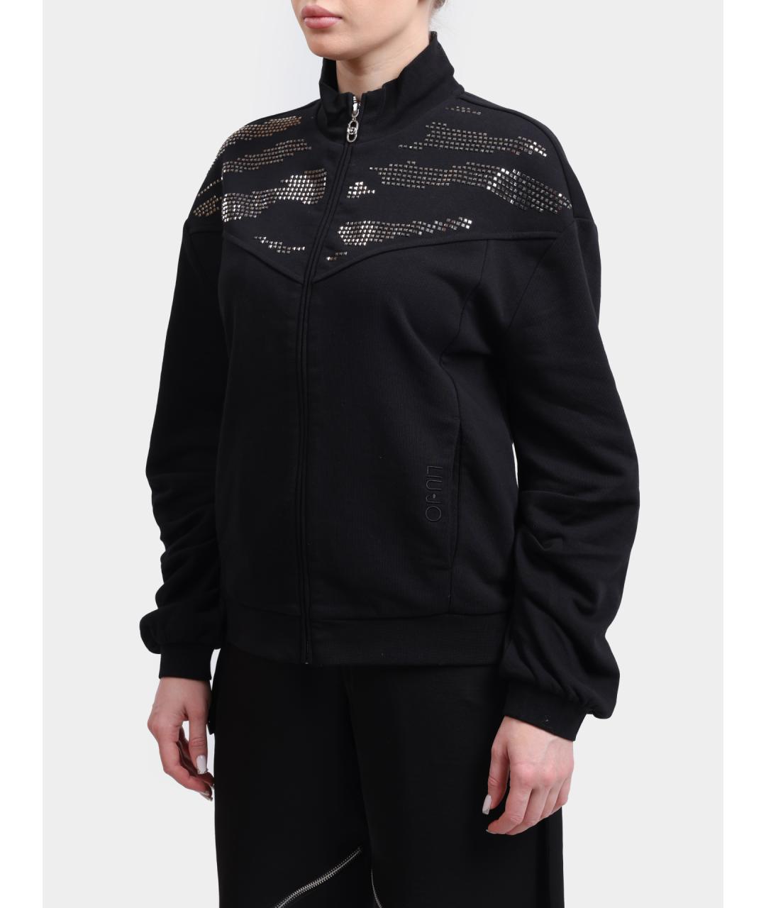 LIU JO Черный хлопковый джемпер / свитер, фото 3