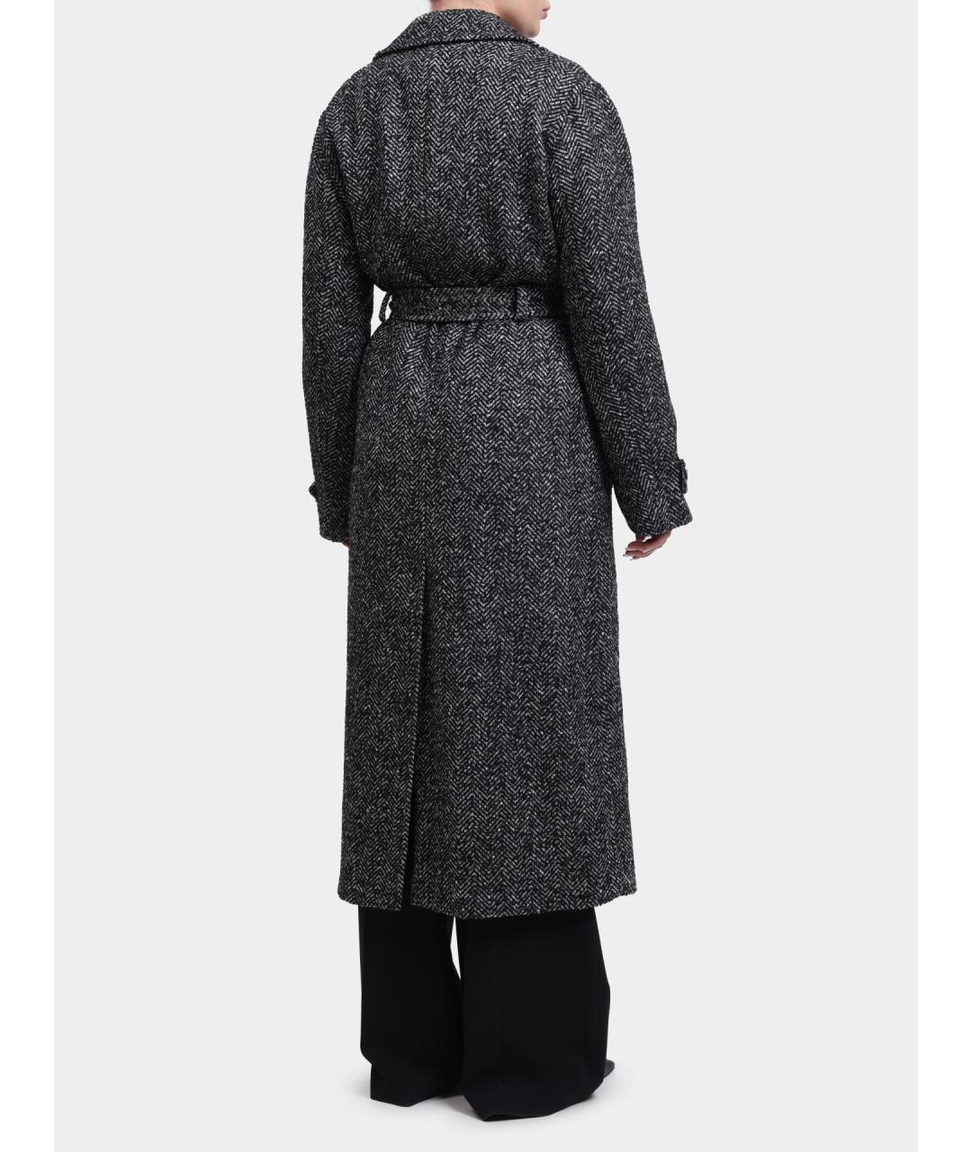 HUGO Серое шерстяное пальто, фото 5