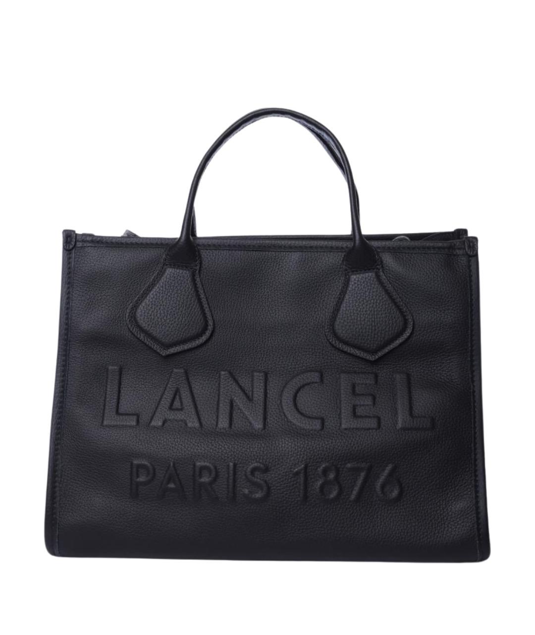 LANCEL Черная кожаная сумка тоут, фото 1