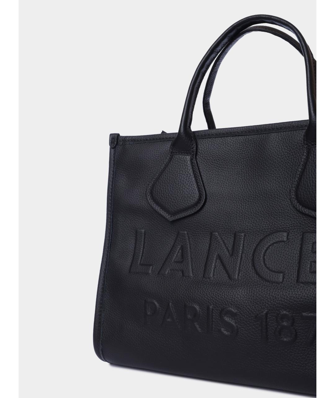 LANCEL Черная кожаная сумка тоут, фото 3