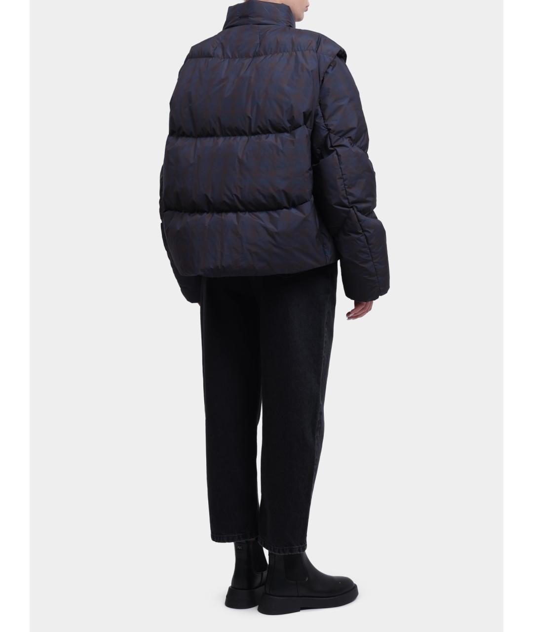 HERNO Темно-синий полиэстеровый пуховик, фото 4