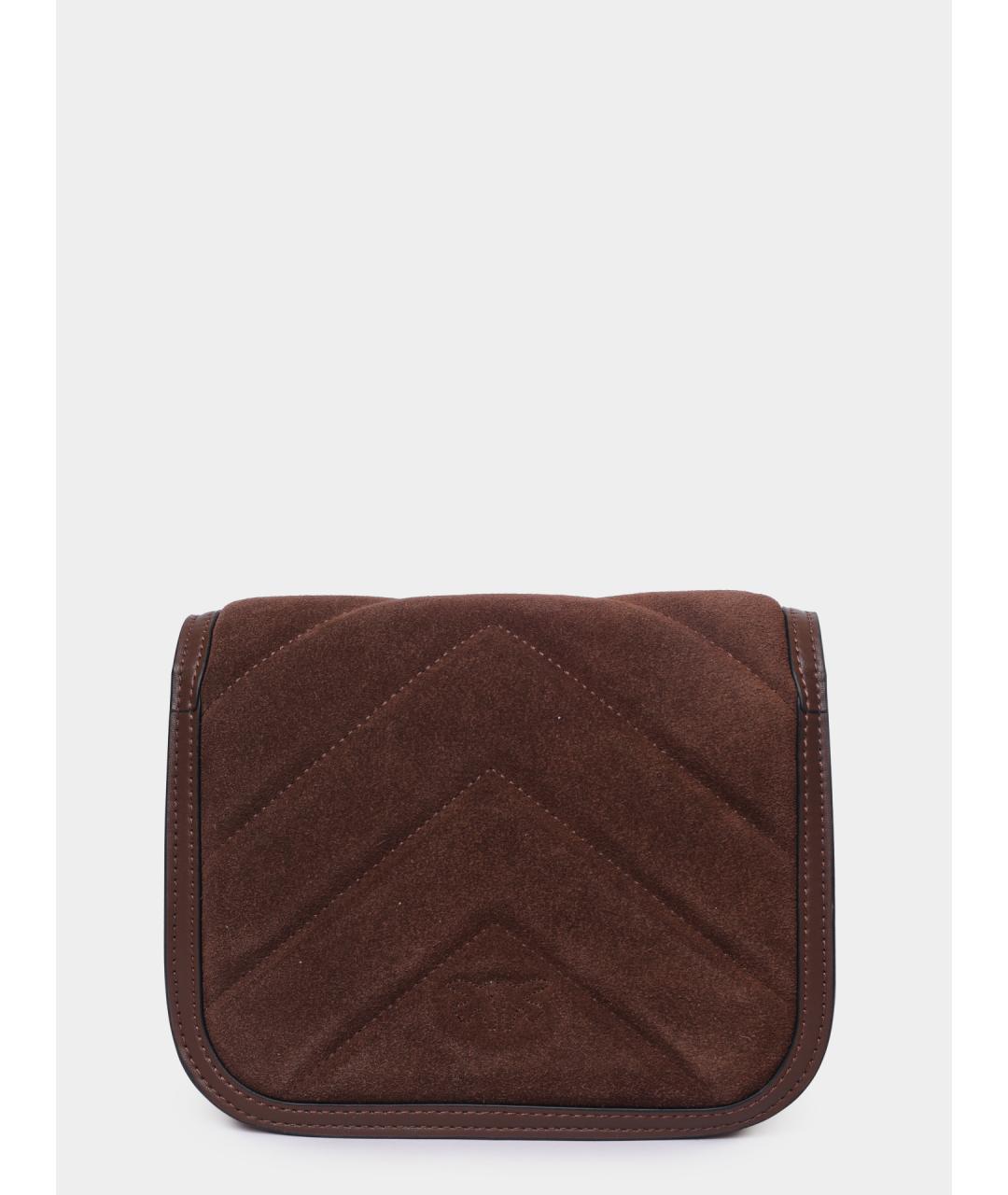PINKO Коричневая кожаная сумка через плечо, фото 5