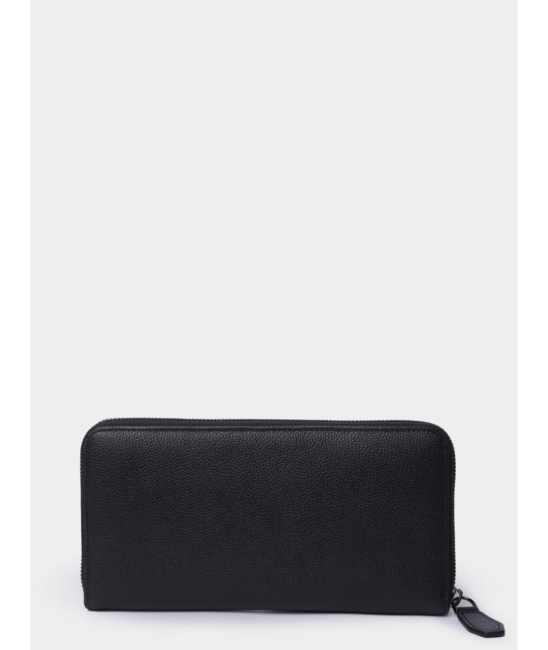 EMPORIO ARMANI Черный кожаный кошелек, фото 5