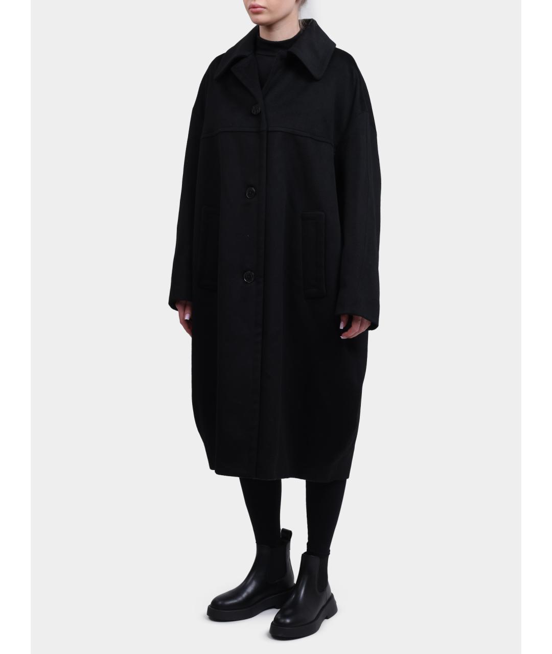 HERNO Черное шерстяное пальто, фото 2