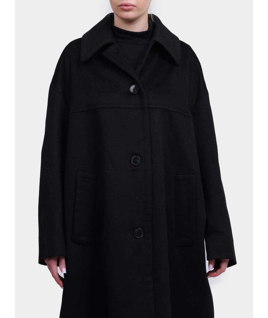 HERNO Черное шерстяное пальто, фото 5