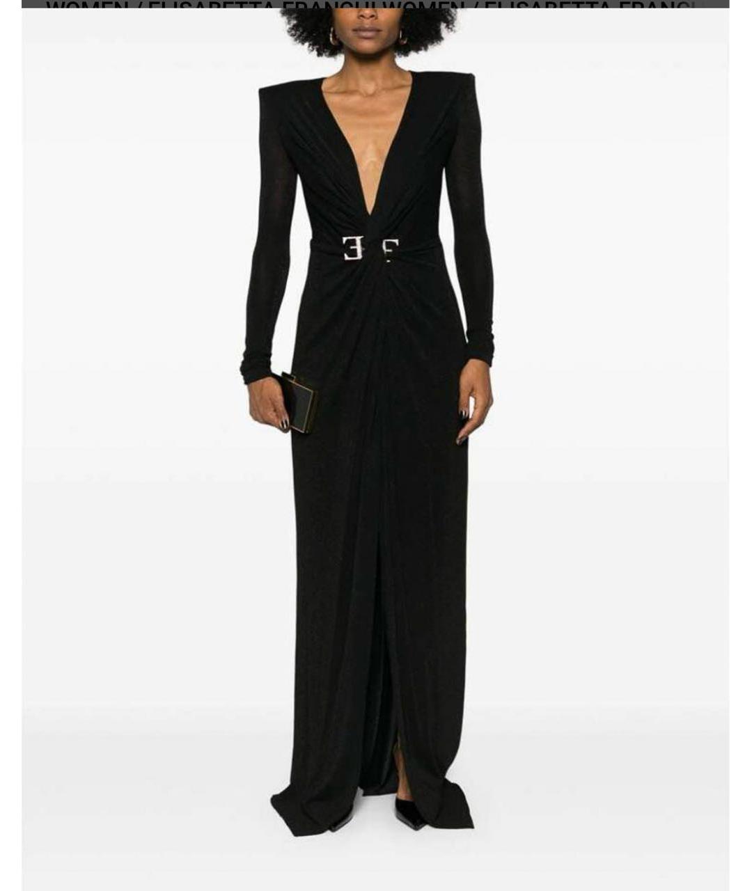 ELISABETTA FRANCHI Черное вечернее платье, фото 6