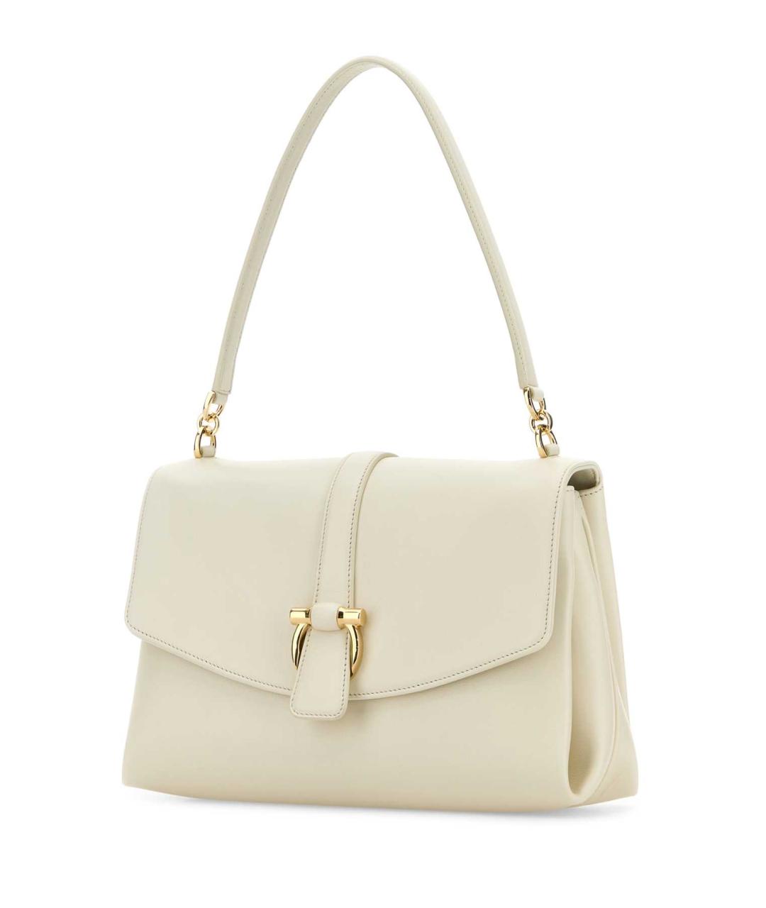 FERRAGAMO Белая кожаная сумка через плечо, фото 2