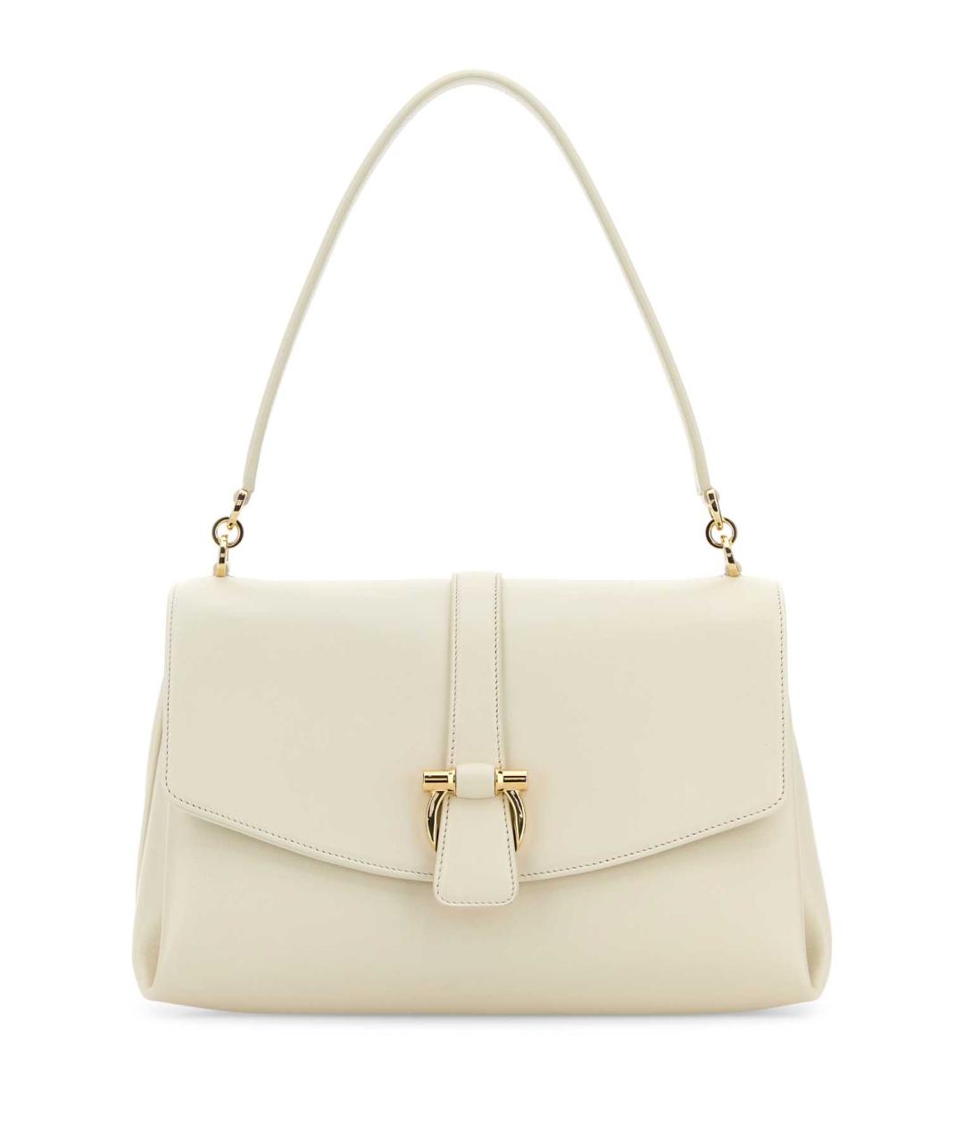 FERRAGAMO Белая кожаная сумка через плечо, фото 1