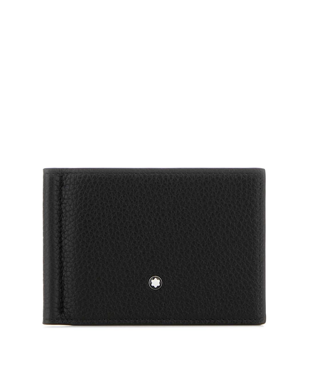 MONTBLANC Черный кожаный кошелек, фото 1
